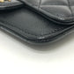 CHANEL AP2570 ココマーク マトラッセ クラシック ジップ カードケース コインケース 財布 ウォレット 小銭入れ コインケース キャビアスキン レディース ブラック