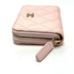 CHANEL AP0216 Matelasse Classic Zip Coin Purse, Caviar Leather, Women's, Pink