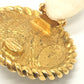 CHANEL vintage CC CC Mark logo Chain & Faux Pearl Clip-on Earrings Metal Gold Used