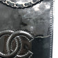 CHANEL Coco Mark Pouch Chain Shoulder Bag Enamel Women's Black