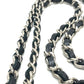 CHANEL Coco Mark Pouch Chain Shoulder Bag Enamel Women's Black