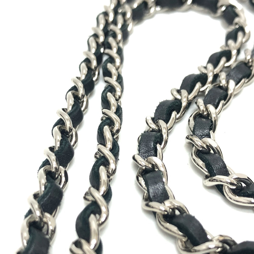 CHANEL Coco Mark Pouch Chain Shoulder Bag Enamel Women's Black