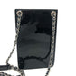 CHANEL Coco Mark Pouch Chain Shoulder Bag Enamel Women's Black