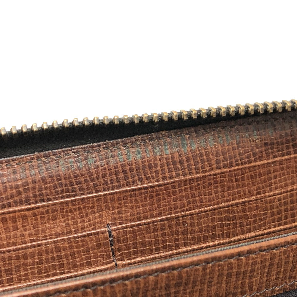 FENDI 7M0174 ロングウォレット ズッカ ラウンドファスナー長財布 長財布 PVC/レザー メンズ ブラウン