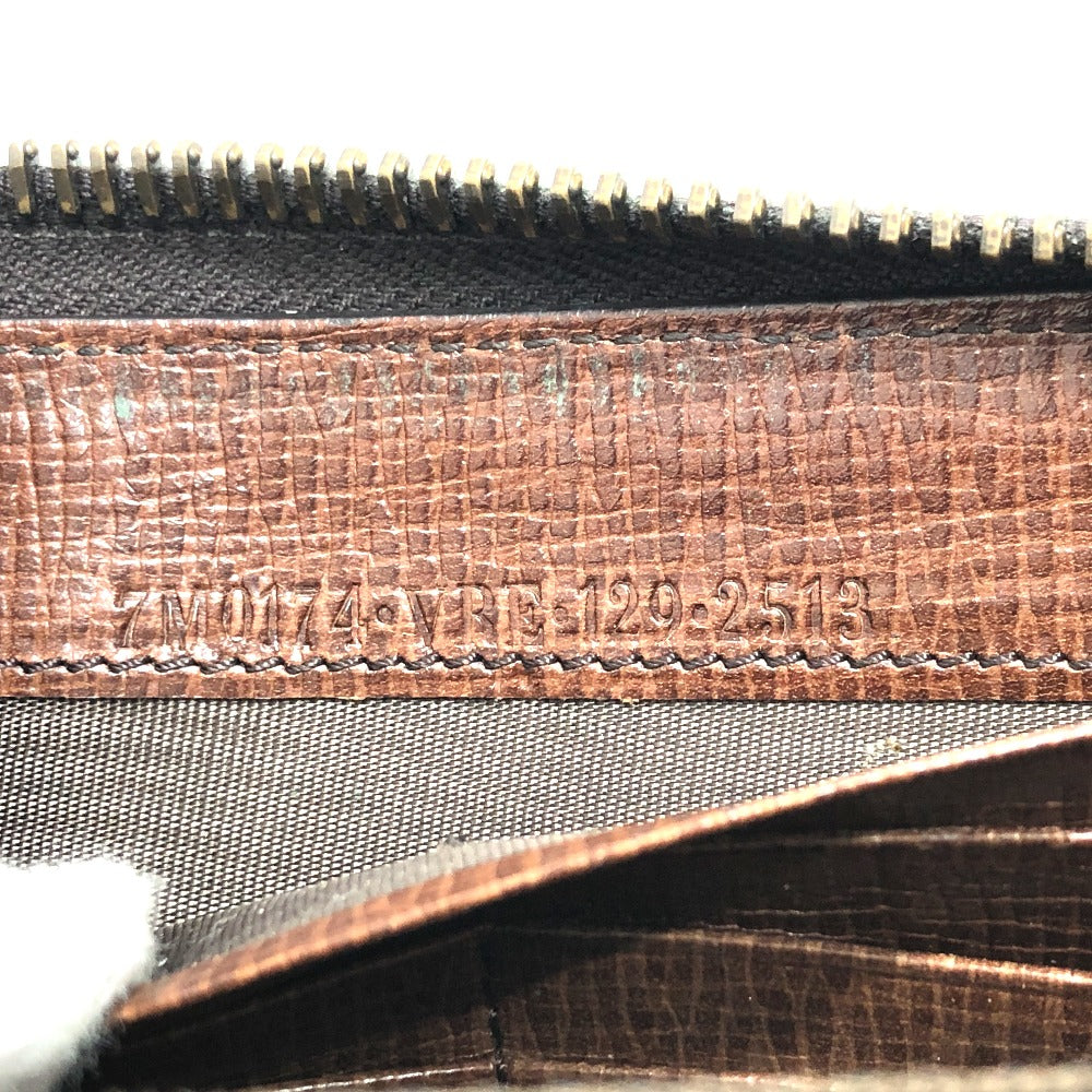 FENDI 7M0174 ロングウォレット ズッカ ラウンドファスナー長財布 長財布 PVC/レザー メンズ ブラウン