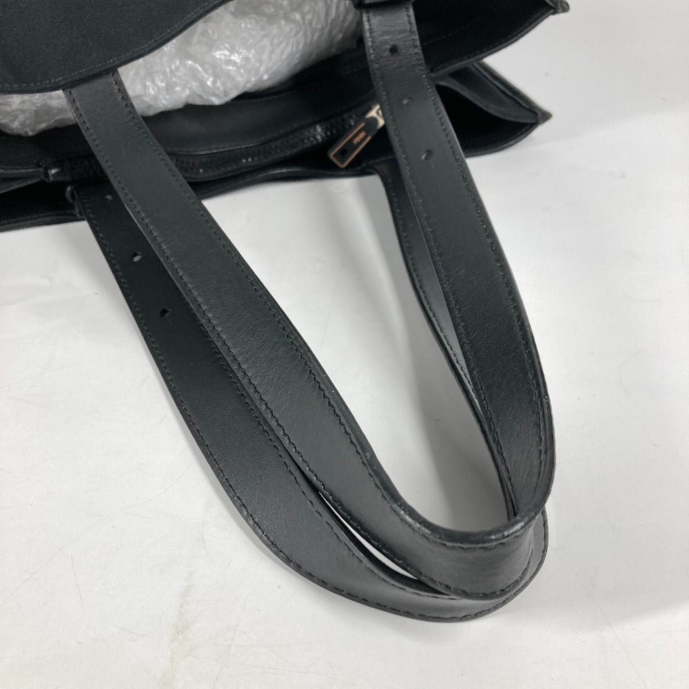 FENDI 7VA435 縦型 ショルダーバッグ 肩掛け ロゴ FF カバン トートバッグ キャンバス/レザー ユニセックス ブラック - brandshop-reference