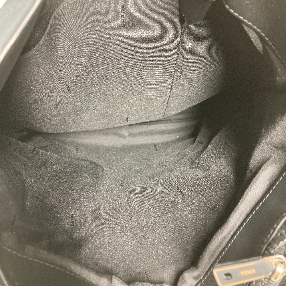 FENDI 7VA435 縦型 ショルダーバッグ 肩掛け ロゴ FF カバン トートバッグ キャンバス/レザー ユニセックス ブラック - brandshop-reference