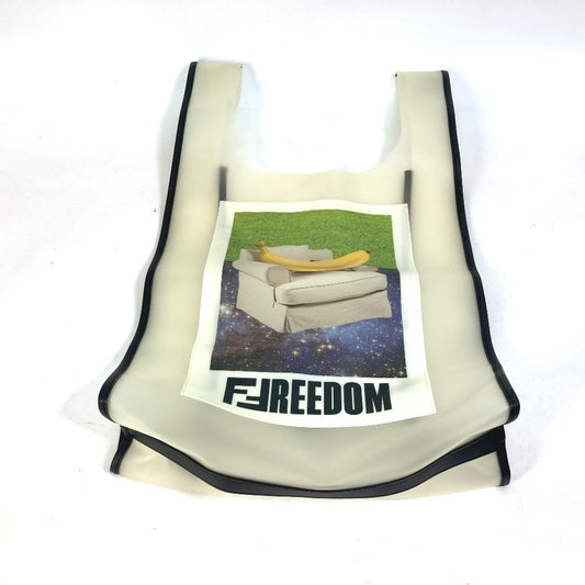 FENDI 7VA442 バナナ フルーツ FREEDOM ロゴ エコバッグ カバン ハンドバッグ ビニール レディース クリア
