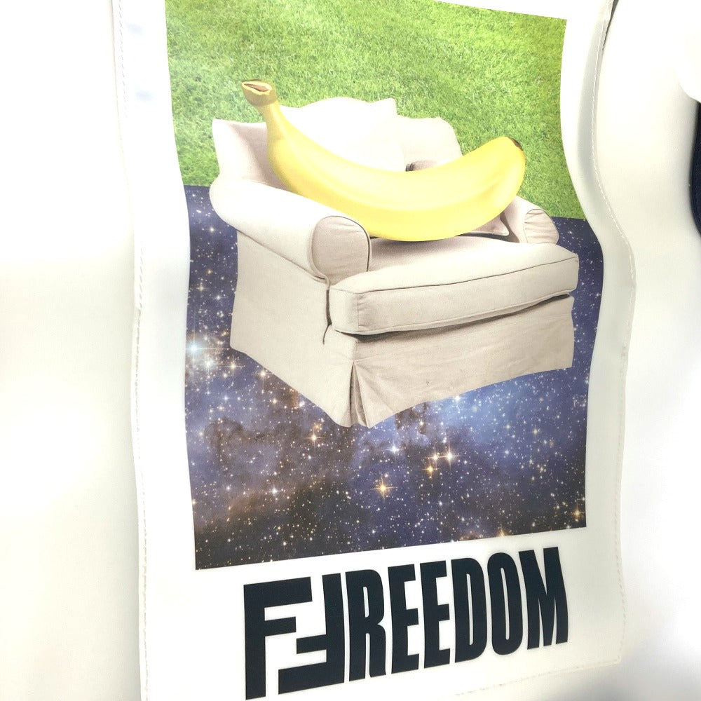 FENDI 7VA442 Banana Fruit FREEDOM Logo Eco Bag, Handbag, Vinyl, Women's, Clear
