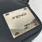 FENDI 斜め掛け ロゴ メタルプレート カバン ポシェット サコッシュ ショルダーバッグ ナイロン メンズ ブラック