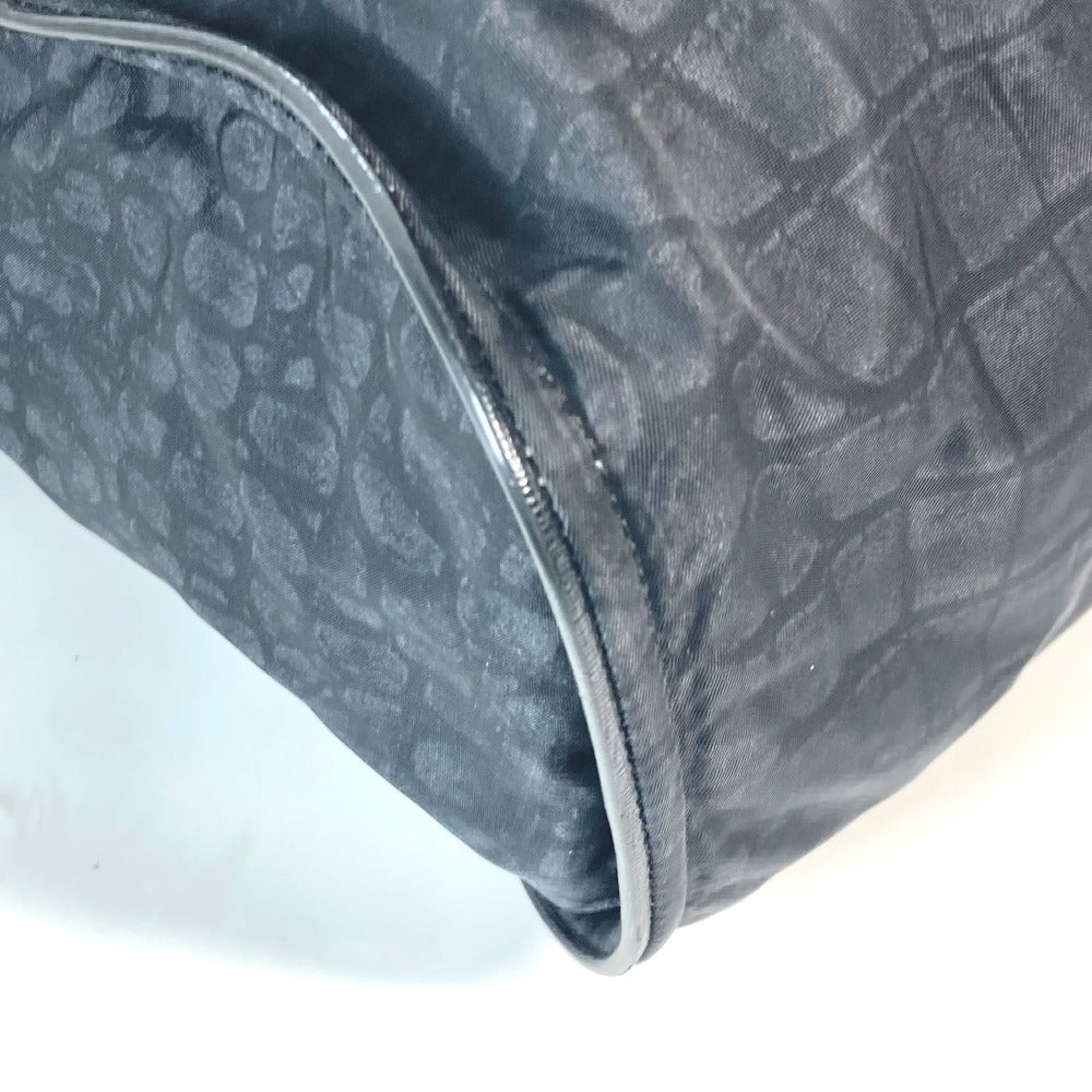 FENDI 7VA367 ロゴ ショルダーバッグ カバン 肩掛け 縦型 トートバッグ ナイロン/レザー メンズ ブラック - brandshop-reference