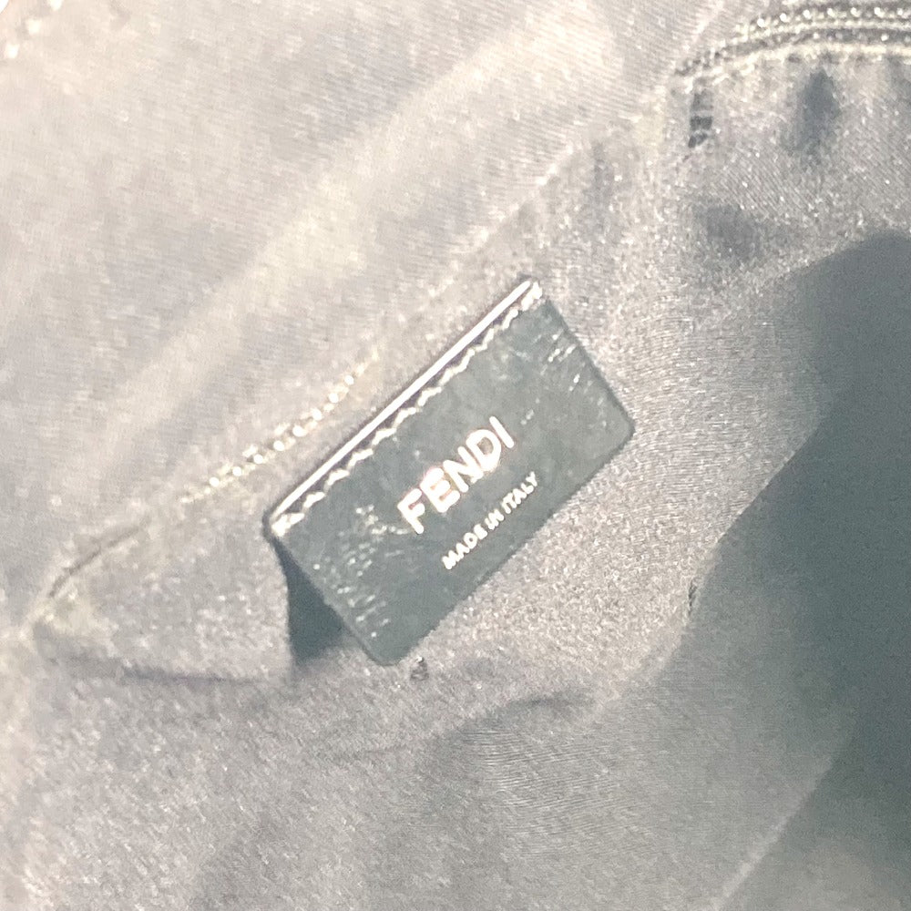 FENDI 7VA367 ロゴ ショルダーバッグ カバン 肩掛け 縦型 トートバッグ ナイロン/レザー メンズ ブラック - brandshop-reference