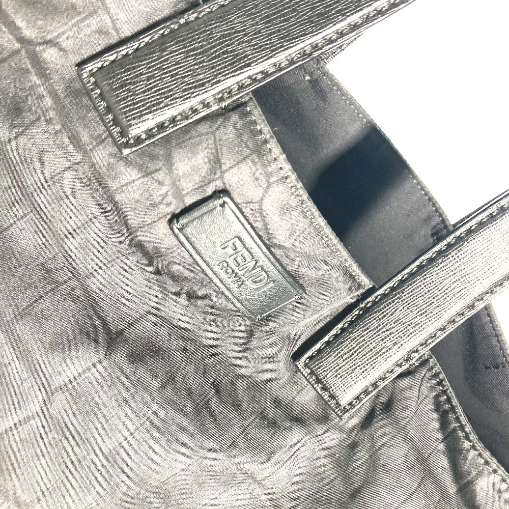 FENDI 7VA367 ロゴ ショルダーバッグ カバン 肩掛け 縦型 トートバッグ ナイロン/レザー メンズ ブラック - brandshop-reference