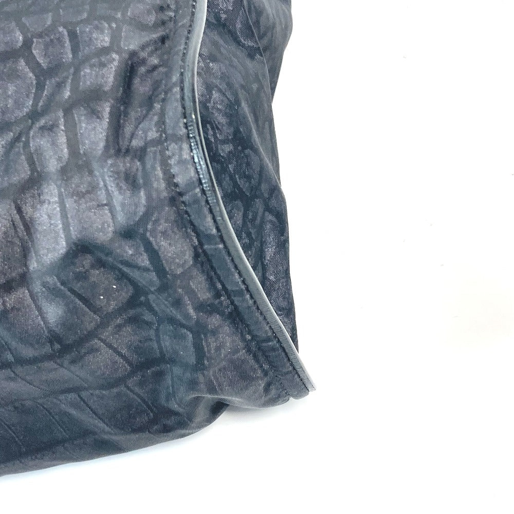FENDI 7VA367 ロゴ ショルダーバッグ カバン 肩掛け 縦型 トートバッグ ナイロン/レザー メンズ ブラック - brandshop-reference
