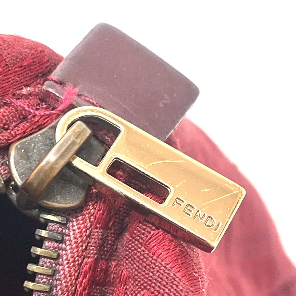 FENDI ズッカ柄 ミニバッグ カバン ロゴ ビンテージ ハンドバッグ キャンバス レディース レッド