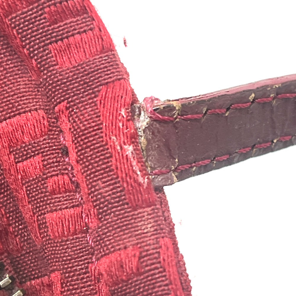 FENDI ズッカ柄 ミニバッグ カバン ロゴ ビンテージ ハンドバッグ キャンバス レディース レッド