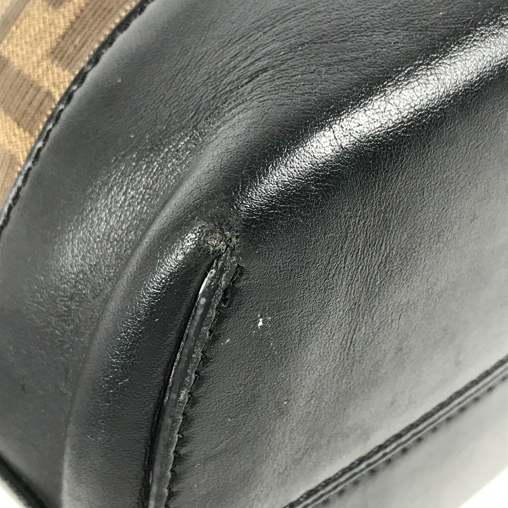 FENDI 8BH348 ズッカ カバン ショルダーバッグ 肩掛け トートバッグ PVC メンズ ブラウン