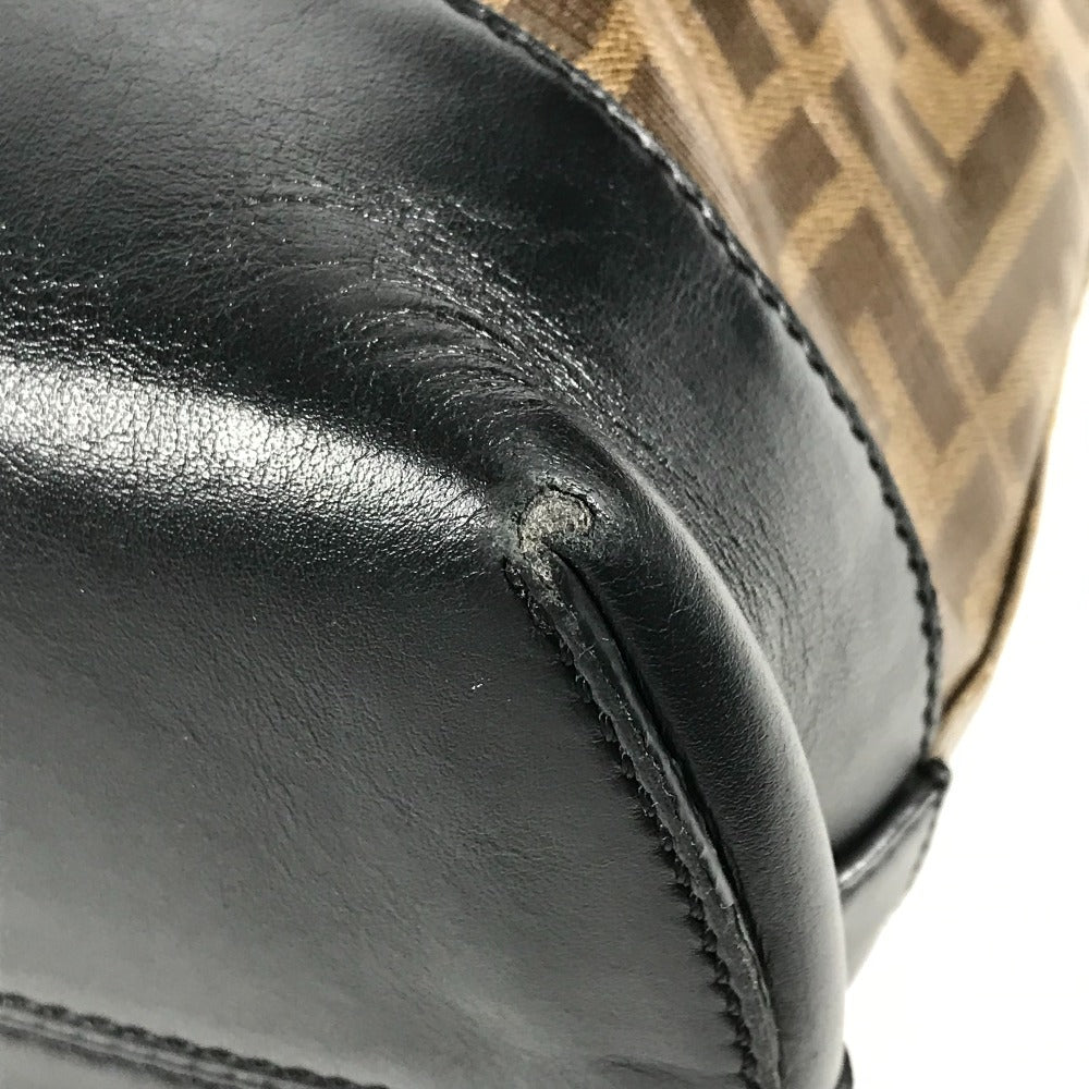 FENDI 8BH348 ズッカ カバン ショルダーバッグ 肩掛け トートバッグ PVC メンズ ブラウン