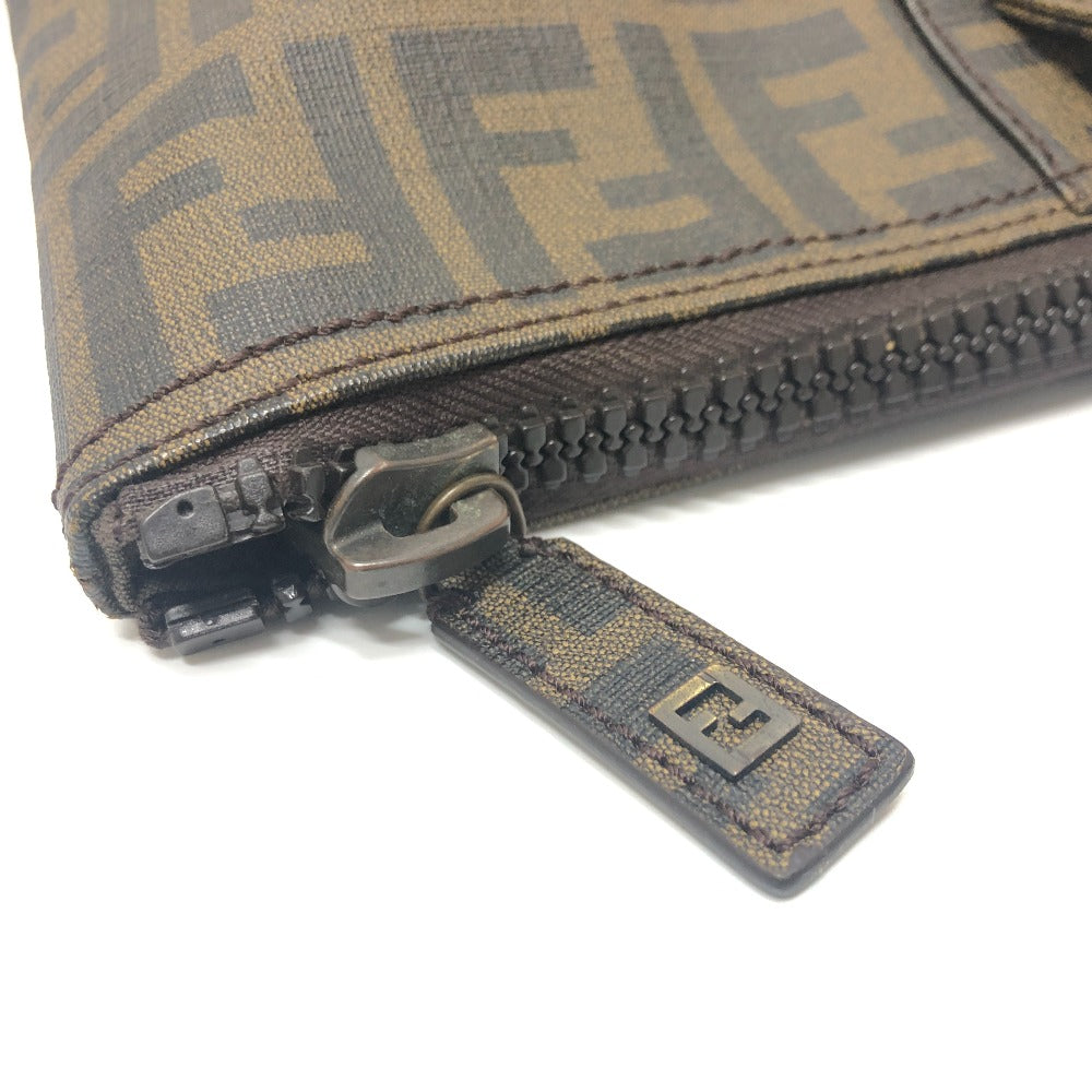 FENDI 7VA196 ズッカ柄 トートバック カバン ハンドバック トートバッグ PVC レディース ブラウン