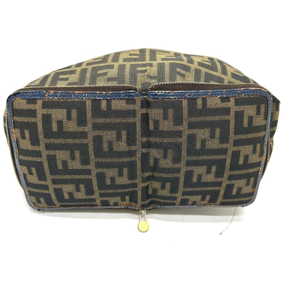 FENDI ZUCCA Pattern Foldable Bag Eco Bag Tote Bag Leather/Canvas Women's Brown