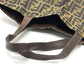 FENDI ZUCCA Pattern Foldable Bag Eco Bag Tote Bag Leather/Canvas Women's Brown