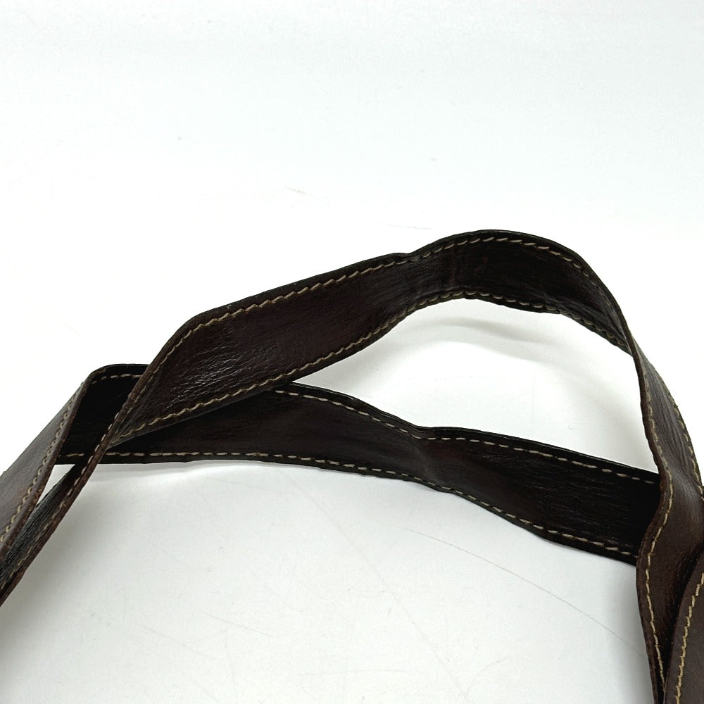 FENDI ZUCCA Pattern Foldable Bag Eco Bag Tote Bag Leather/Canvas Women's Brown