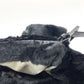 FENDI Mamma Bucket Shoulder Handbag in Black with Fur
