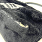 FENDI Mamma Bucket Shoulder Handbag in Black with Fur