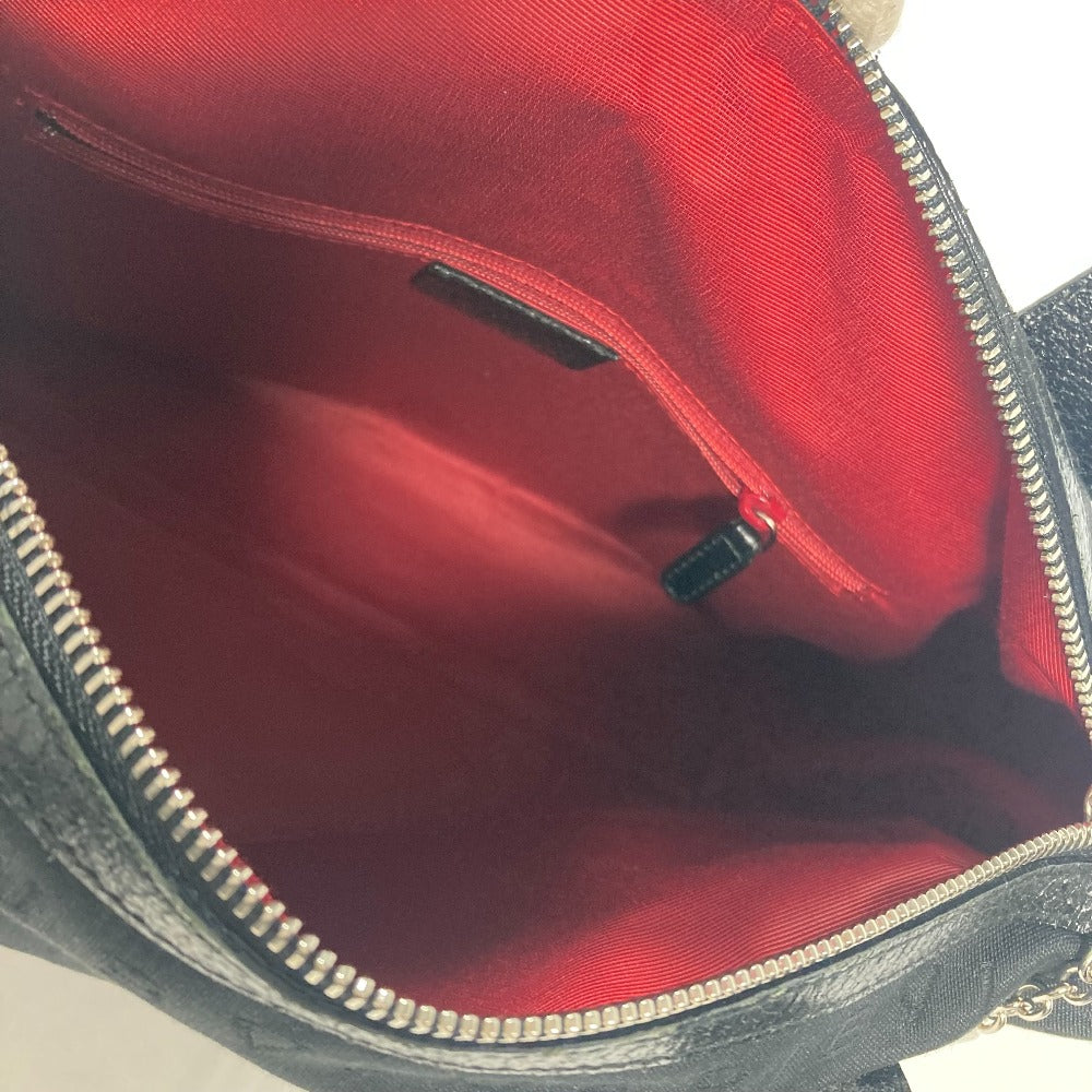 BVLGARI ロゴマニア ミニボストンバッグ カバン ハンドバッグ キャンバス/レザー レディース ブラック - brandshop-reference