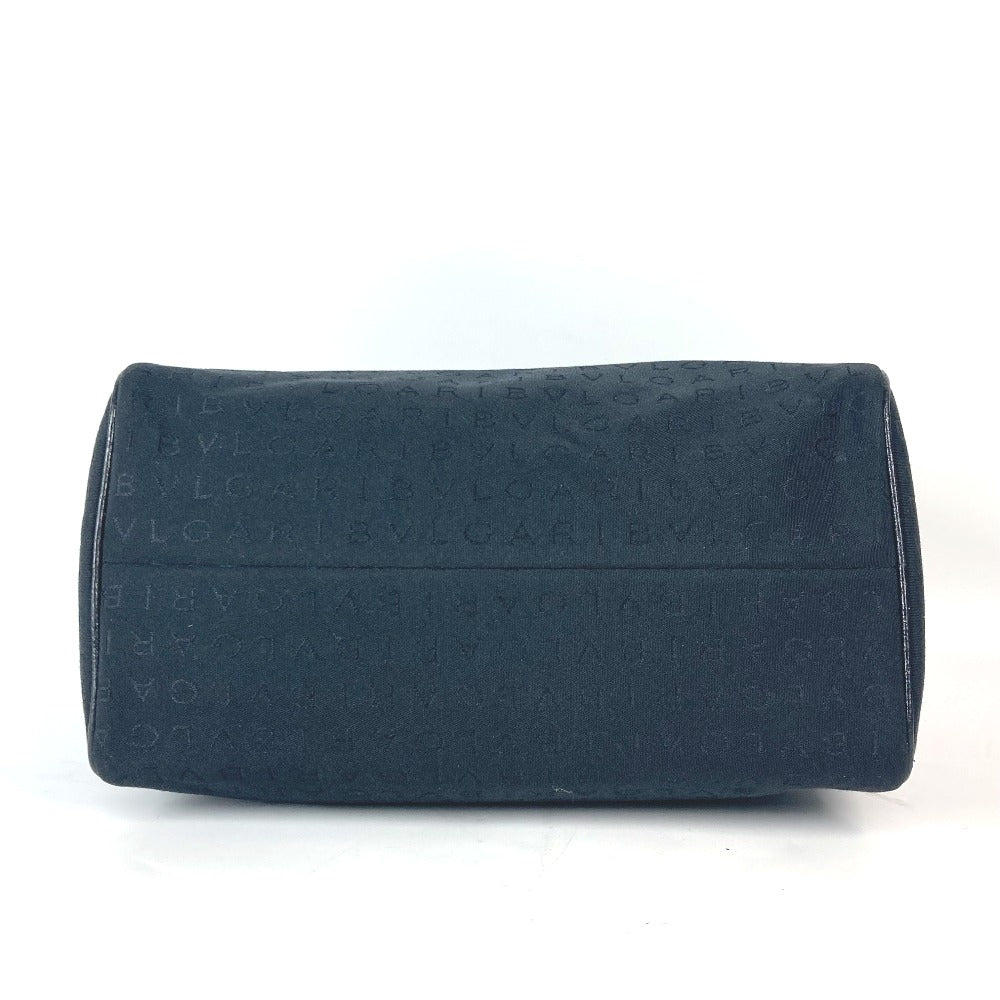 BVLGARI ロゴマニア ミニボストンバッグ カバン ハンドバッグ キャンバス/レザー レディース ブラック - brandshop-reference
