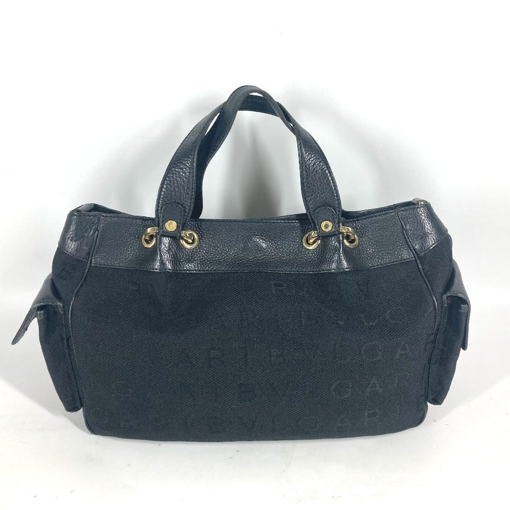 BVLGARI ブルガリブルガリ ロゴマニア カバン 肩掛け ショルダーバッグ トートバッグ キャンバス/レザー レディース ブラック - brandshop-reference