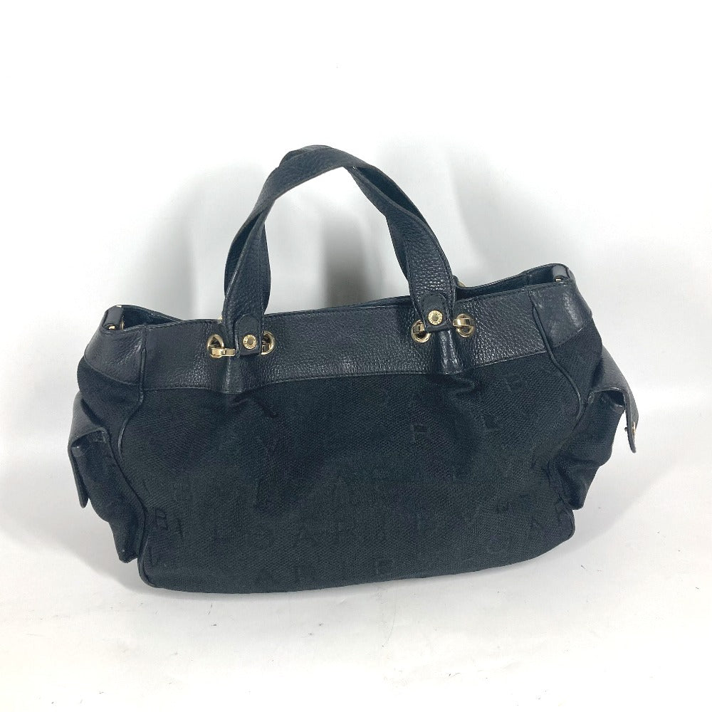 BVLGARI ブルガリブルガリ ロゴマニア カバン 肩掛け ショルダーバッグ トートバッグ キャンバス/レザー レディース ブラック - brandshop-reference