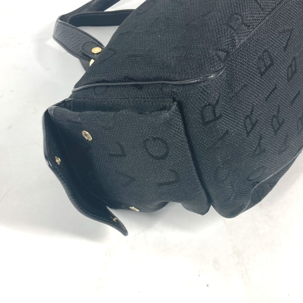 BVLGARI ブルガリブルガリ ロゴマニア カバン 肩掛け ショルダーバッグ トートバッグ キャンバス/レザー レディース ブラック - brandshop-reference