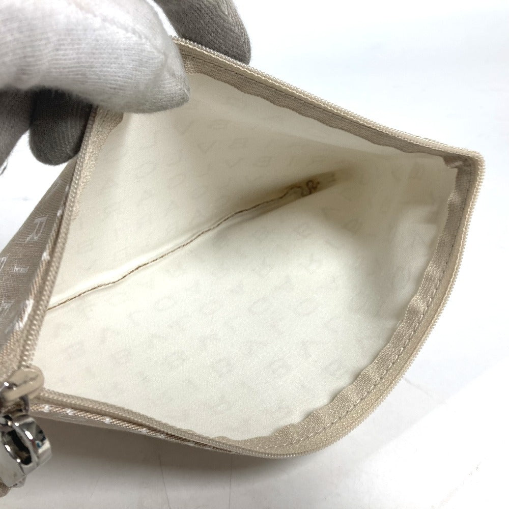 BVLGARI カバン 肩掛け ショルダーバッグ ロゴマニア ポーチ付き トートバッグ キャンバス/レザー レディース ベージュ