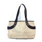 BVLGARI Logomania Shoulder Bag/Tote Bag in Canvas/Leather, Beige