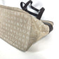 BVLGARI Logomania Shoulder Bag/Tote Bag in Canvas/Leather, Beige