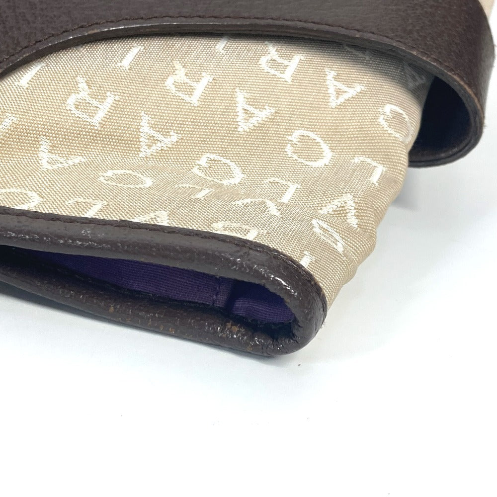 BVLGARI Logomania Shoulder Bag/Tote Bag in Canvas/Leather, Beige