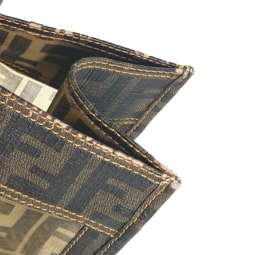FENDI メッシュバッグ ビーチバッグ ヴィンテージ ズッカ ポーチ付き トートバッグ 肩掛け ショルダーバッグ コーティングレザー レディース ブラウン