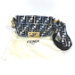 FENDI 8BR784 ジョシュアヴィーダス Joshua Vides コラボ ズッカ バゲット ミニ 2WAYバッグ 斜め掛け ポシェット ショルダーバッグ ナイロン ユニセックス ブルー