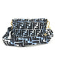 FENDI 8BR784 ジョシュアヴィーダス Joshua Vides コラボ ズッカ バゲット ミニ 2WAYバッグ 斜め掛け ポシェット ショルダーバッグ ナイロン ユニセックス ブルー