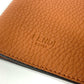FENDI Logo Passport Cover Stationery Passport Case Leather Unisex Brown