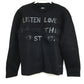 FENDI FY0812 Rubber Logo Sweatshirt, Rayon, Men's, Black