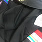 FENDI FY0936 Rainbow Logo Tops Apparel Short Sleeve Cotton T-Shirt Men's Black