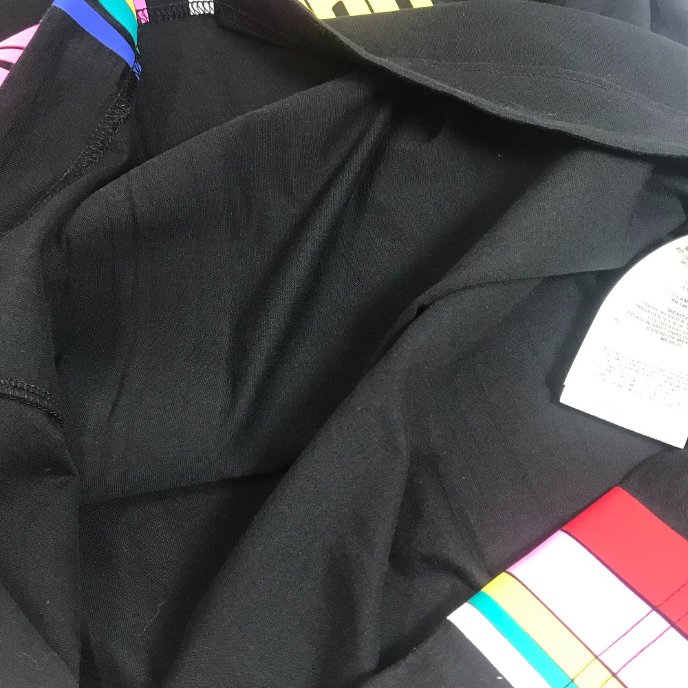 FENDI FY0936 Rainbow Logo Tops Apparel Short Sleeve Cotton T-Shirt Men's Black