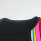 FENDI FY0936 Rainbow Logo Tops Apparel Short Sleeve Cotton T-Shirt Men's Black