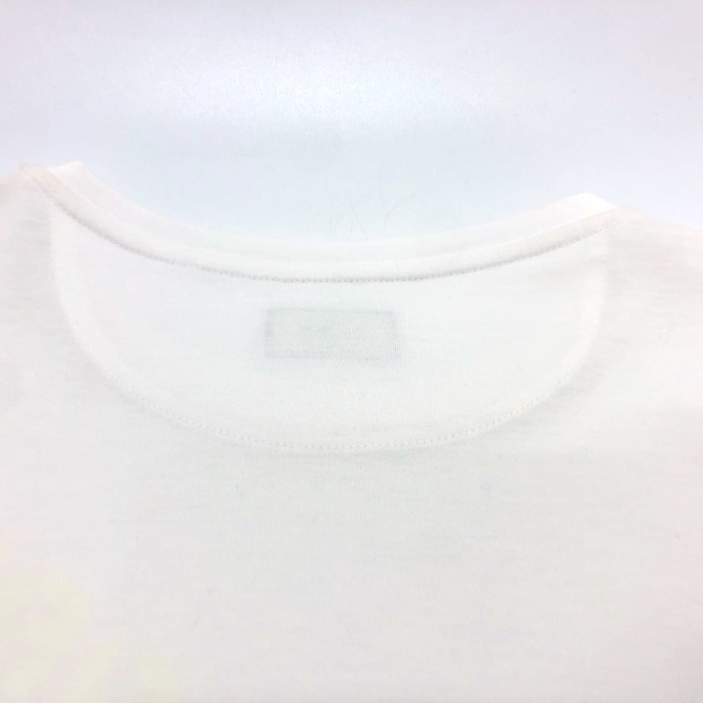 FENDI FY0894 FF Logo Apparel Tops Short Sleeve T-Shirt Cotton Men's White x Yellow