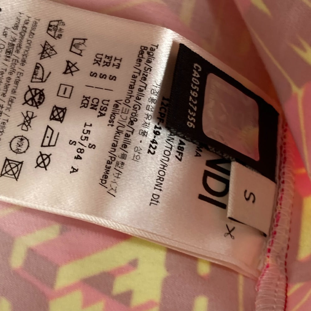 FENDI FS7137 ロゴ アパレル トップス 丸首 半袖Ｔシャツ コットン レディース レッド
