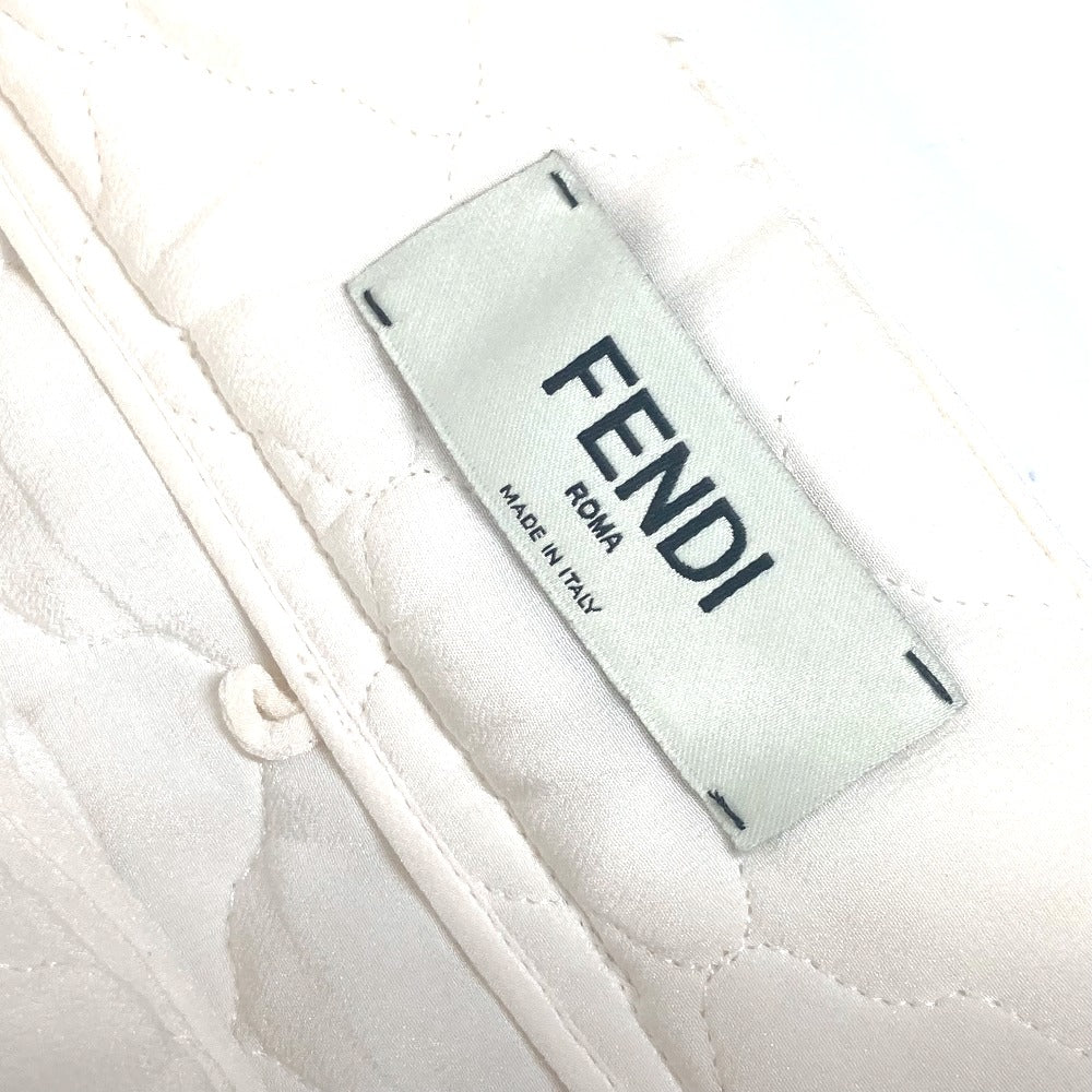 FENDI FQ7144 キルティング ボトムス アパレル スカート シルク レディース ホワイト