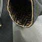FENDI FF8581 Zucca Print Reversible Silk-Blend Long Coat in Wool, Brown
