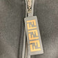 FENDI FF8581 Zucca Print Reversible Silk-Blend Long Coat in Wool, Brown